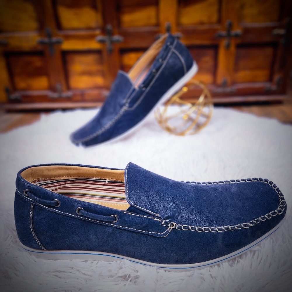 Navy Blue Casual Comfort Loafers Size 12